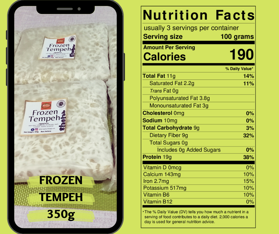 Tempeh 350g – Tempeh Philippines